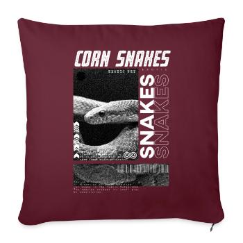 Corn Snake Modern Streetwear Reptilienpfleger - Sofakissenbezug 45 x 45 cm - Burgunderrot - Vorne