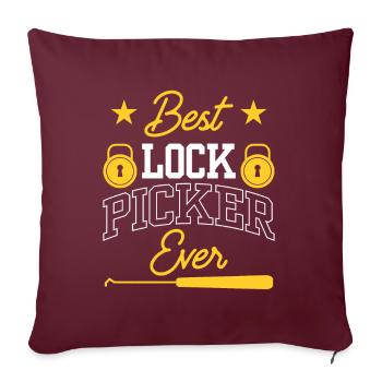 Der Beste Lock Picker Aller Zeiten Lock Picking - Sofakissenbezug 45 x 45 cm - Burgunderrot - Vorne