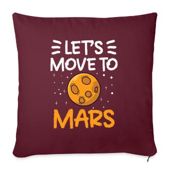 Départ pour Mars Astronaut Planet Space - Housse de coussin décorative 45 x 45 cm - bordeaux - Devant