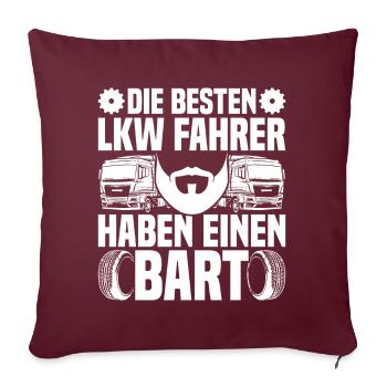 LKW Fahrer Lkw-Fahrer - Sofakissenbezug 45 x 45 cm - Burgunderrot - Vorne