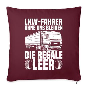 LKW Fahrer Lkw-Fahrer - Sofakissenbezug 45 x 45 cm - Burgunderrot - Vorne