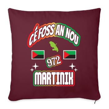 cadeau Cé Foss An Nou 972 Martinik - Housse de coussin décorative 45 x 45 cm - bordeaux - Devant