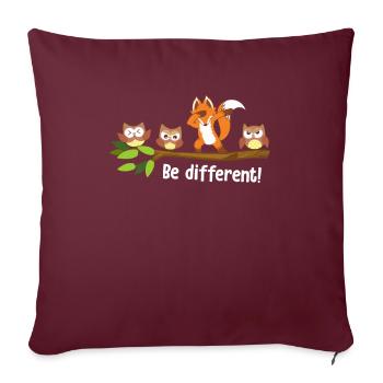 Soyez différent Renard Soyez vous Sensibilisation à l’autisme Renard - Housse de coussin décorative 45 x 45 cm - bordeaux - Devant