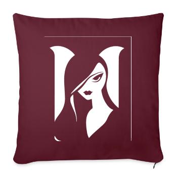 Gothic Girl Dark Fairytale Goth Okkulte Frauen Batc - Sofakissenbezug 45 x 45 cm - Burgunderrot - Vorne