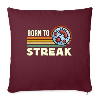 Microbiologist Born To Streak Retro Laboratory - Sofakissenbezug 45 x 45 cm - Burgunderrot - Vorne