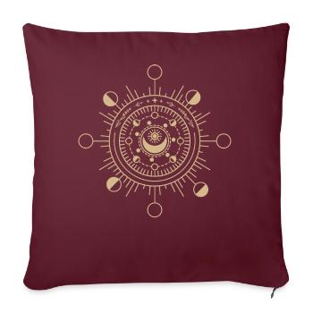 Boho Pilze Cottage Core Aesthetic Goblincore - Sofakissenbezug 45 x 45 cm - Burgunderrot - Vorne