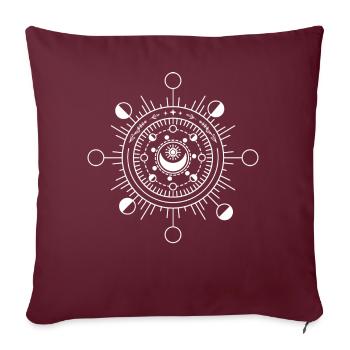 Boho Pilze Cottage Core Aesthetic Goblincore - Sofakissenbezug 45 x 45 cm - Burgunderrot - Vorne