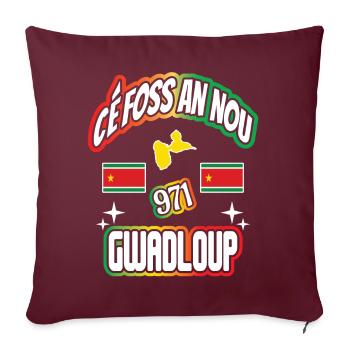 Geschenk Cé Foss An Nou 971 Gwadloup Guadeloupe - Sofakissenbezug 45 x 45 cm - Burgunderrot - Vorne