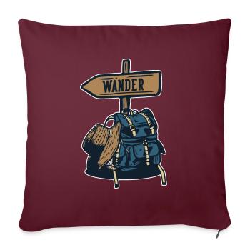 Randonnées Randonnées Randonnées Randonnées Randonnées - Housse de coussin décorative 45 x 45 cm - bordeaux - Devant