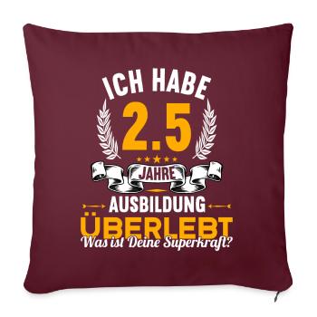 Geselle Gesellenprüfung bestanden Gesellen - Sofakissenbezug 45 x 45 cm - Burgunderrot - Vorne