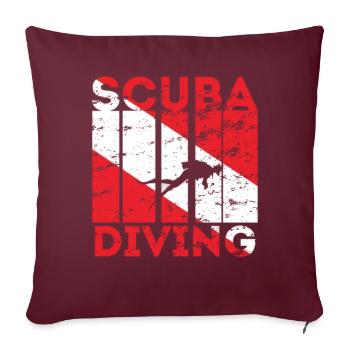 Équipement de plongée sous-marine Plongée sous-marine - Housse de coussin décorative 45 x 45 cm - bordeaux - Devant