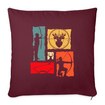 Archer Retro Archery - Sofakissenbezug 45 x 45 cm - Burgunderrot - Vorne