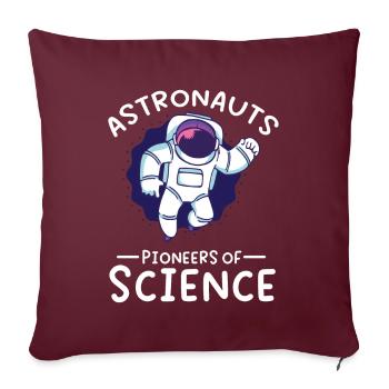 Les astronautes pionniers de la science Les astronautes de l’espace - Housse de coussin décorative 45 x 45 cm - bordeaux - Devant