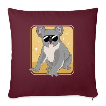 Koala Koalas Koala Bears Koala Bear Cadeau - Housse de coussin décorative 45 x 45 cm - bordeaux - Devant