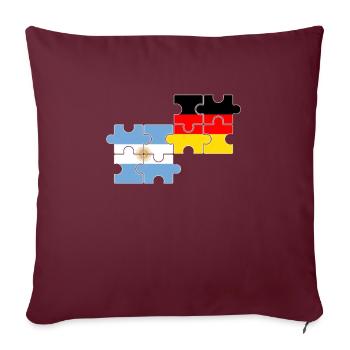 Argentine Allemagne Drapeau Argentin - Housse de coussin décorative 45 x 45 cm - bordeaux - Devant