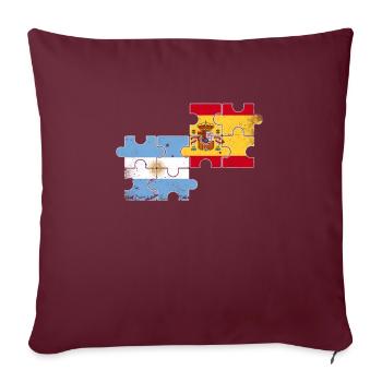 Argentinien Spanien Vintage Flagge Argentinier - Sofakissenbezug 45 x 45 cm - Burgunderrot - Vorne