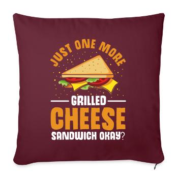 Love Grilled Cheese Men Women - Sofakissenbezug 45 x 45 cm - Burgunderrot - Vorne