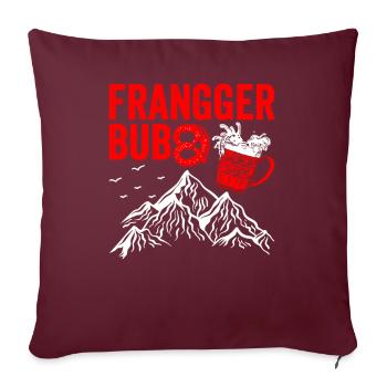 Dialecte francique, fier francique - Housse de coussin décorative 45 x 45 cm - bordeaux - Devant