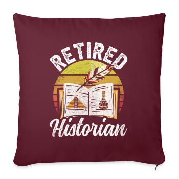 Historien à la retraite Histoire Histoire Profession - Housse de coussin décorative 45 x 45 cm - bordeaux - Devant
