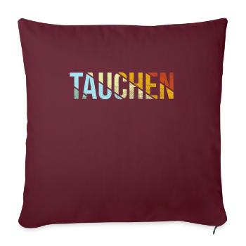 Plongée Rétro - Housse de coussin décorative 45 x 45 cm - bordeaux - Devant