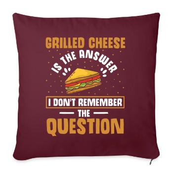 Love Grilled Cheese Men Women - Sofakissenbezug 45 x 45 cm - Burgunderrot - Vorne