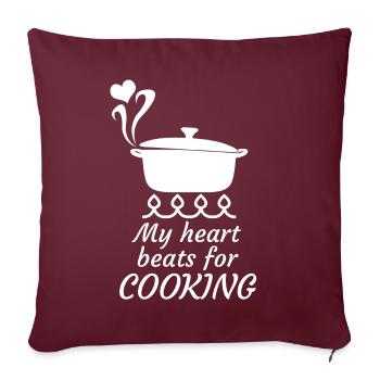 Cuisine Chef Chef chapeau de chef Chef - Housse de coussin décorative 45 x 45 cm - bordeaux - Devant