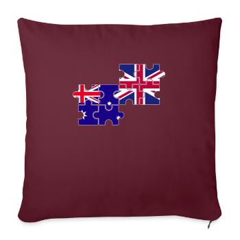 Australie Drapeau du Royaume-Uni British Australian - Housse de coussin décorative 45 x 45 cm - bordeaux - Devant