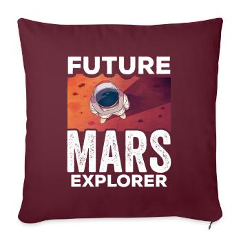 Zukünftiger Mars Erforscher Planet Astronaut - Sofakissenbezug 45 x 45 cm - Burgunderrot - Vorne