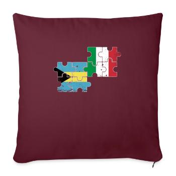 Bahamas Italie Drapeau Vintage Bahamas - Housse de coussin décorative 45 x 45 cm - bordeaux - Devant