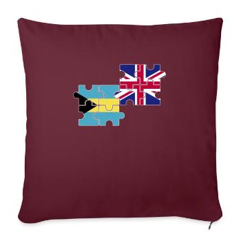 Bahamas Drapeau du Royaume-Uni Bahamas britanniques - Housse de coussin décorative 45 x 45 cm - bordeaux - Devant