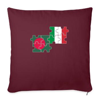 Bangladesh Italie Drapeau Bangladais - Housse de coussin décorative 45 x 45 cm - bordeaux - Devant