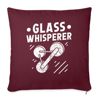 Glaser Glass Whisperer Glaserarbeiter Fensterbau - Housse de coussin décorative 45 x 45 cm - bordeaux - Devant