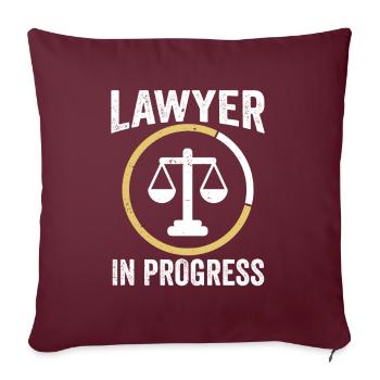 Avocat Travail en cours Avocat Avocat Droit - Housse de coussin décorative 45 x 45 cm - bordeaux - Devant
