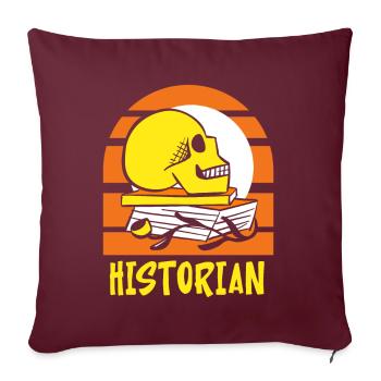 Historien Histoire Professeur d’histoire - Housse de coussin décorative 45 x 45 cm - bordeaux - Devant