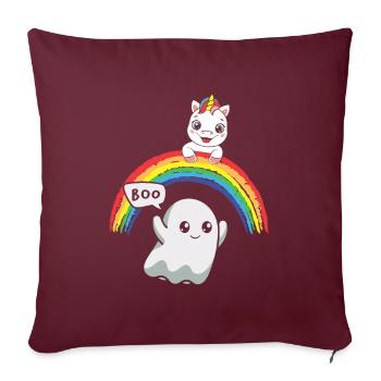 Boo Ghost - Sofa pillowcase 17,3'' x 17,3'' (45 x 45 cm) - burgundy - Front