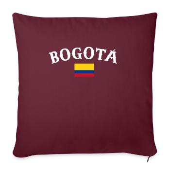 Bogotá Colombie Drapeau colombien - Housse de coussin décorative 45 x 45 cm - bordeaux - Devant