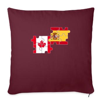 Kanada Spanien Flagge Spanisch Kanadier - Sofakissenbezug 45 x 45 cm - Burgunderrot - Vorne