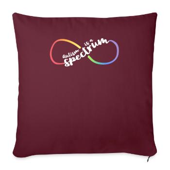 Chemises Autisme Femmes Maman Infinity Symbol L’autisme est - Housse de coussin décorative 45 x 45 cm - bordeaux - Devant