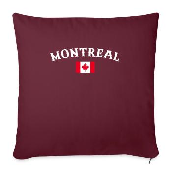 Montreal Kanada Kanadische Flagge Kanadier - Sofakissenbezug 45 x 45 cm - Burgunderrot - Vorne