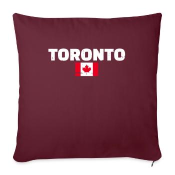 Toronto Vintage Kanada Kanadische Flagge Kanadier - Sofakissenbezug 45 x 45 cm - Burgunderrot - Vorne