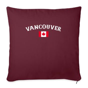 Vancouver Kanada Kanadische Flagge Kanadier - Sofakissenbezug 45 x 45 cm - Burgunderrot - Vorne