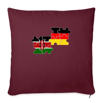 Kenya Allemagne Drapeau Allemands Kenyans - Housse de coussin décorative 45 x 45 cm - bordeaux - Devant