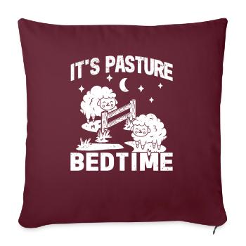 Agriculteur Fermier Agneau Dormeur Pays Oeuf Mouton - Housse de coussin décorative 45 x 45 cm - bordeaux - Devant