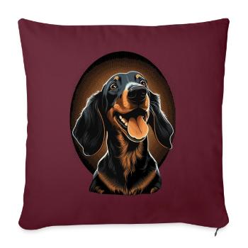 Cute Dachshund Dog Breed Pet Lover - Sofakissenbezug 45 x 45 cm - Burgunderrot - Vorne