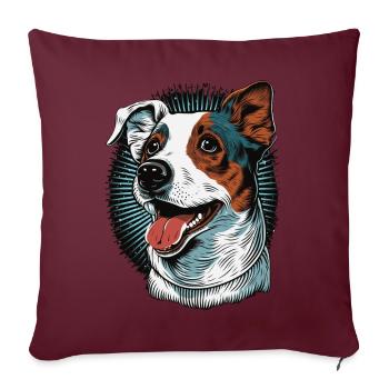 Cute Jack Russel Terrier Dog Breed Pet Lover - Sofakissenbezug 45 x 45 cm - Burgunderrot - Vorne