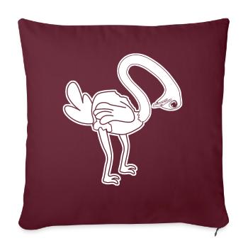 Funny Ostrich - Sofakissenbezug 45 x 45 cm - Burgunderrot - Vorne