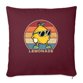 Rétro Limonade Limonade Vendeur Limonade - Housse de coussin décorative 45 x 45 cm - bordeaux - Devant