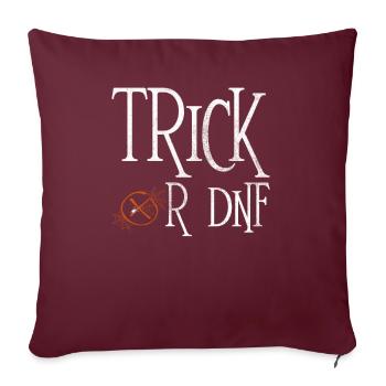 Astuce ou DNF - Geocaching Geocacher - Housse de coussin décorative 45 x 45 cm - bordeaux - Devant