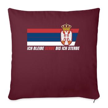 Serbe serbische Flagge Balkan Serbien - Sofakissenbezug 45 x 45 cm - Burgunderrot - Vorne