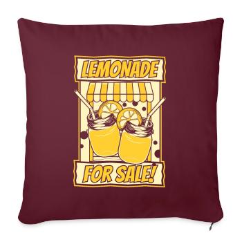 Limonade à vendre Limonade Vendeur Limonade - Housse de coussin décorative 45 x 45 cm - bordeaux - Devant